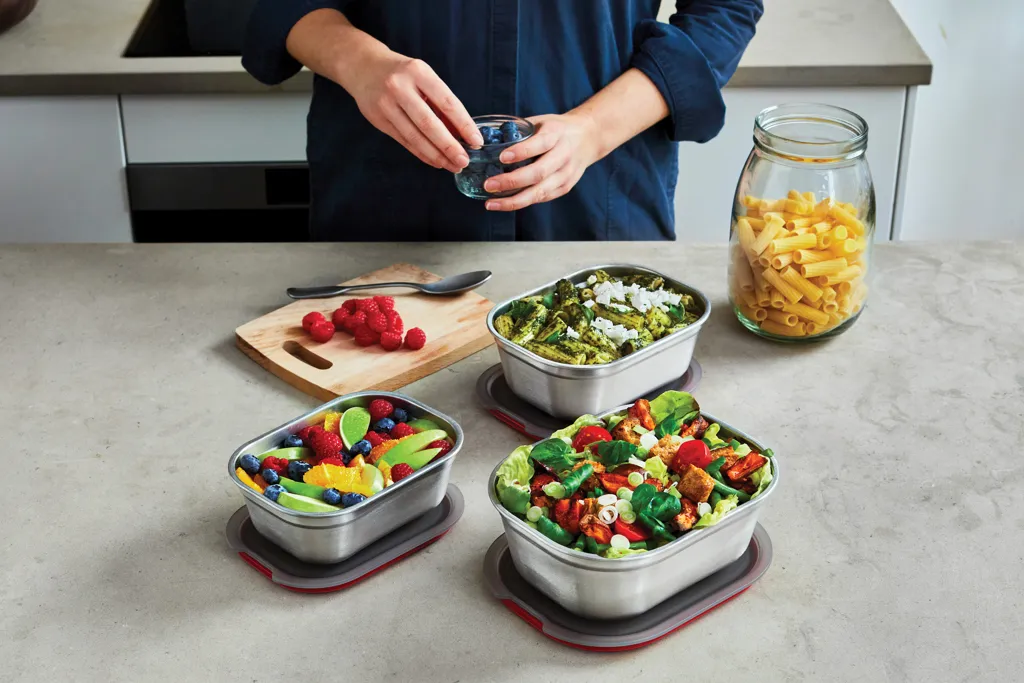 Black+Blum 3-tlg. Mealprep Box Set - klein, medium, groß, grau – Bild 13