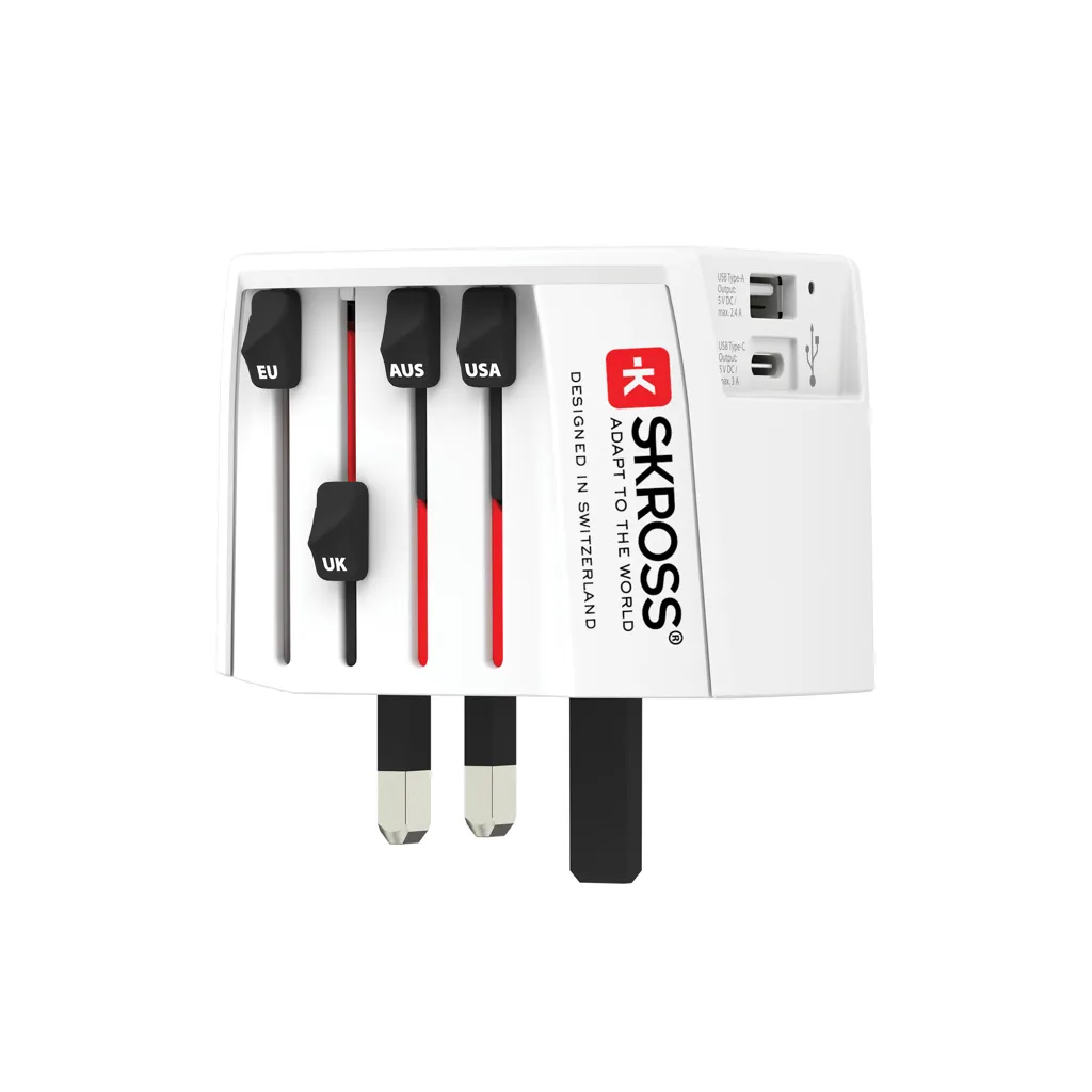 SKROSS MUV USB ( 1 USB-C 1 USB-A), weiß – Bild 2