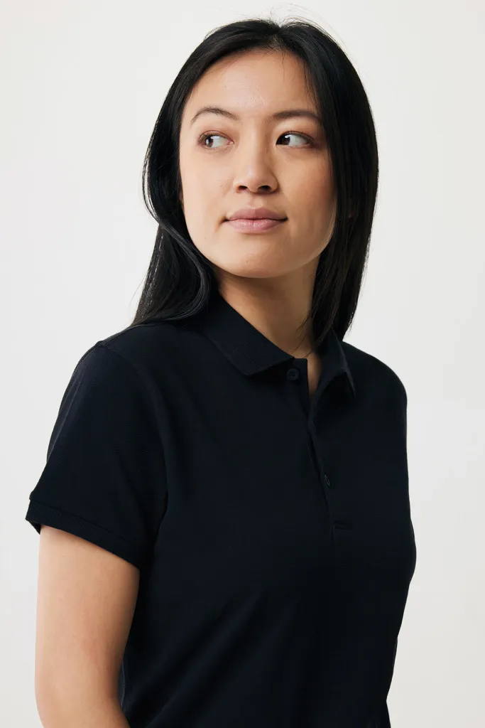 IQONIQ Yosemite Damen Piqué-Poloshirt aus rec. Baumwolle, schwarz – Bild 7