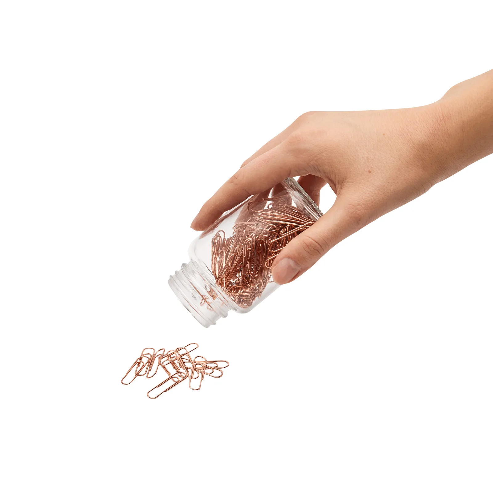COPPER CLIP - Büroklammern im Glas kupfer, kupfer – Bild 4