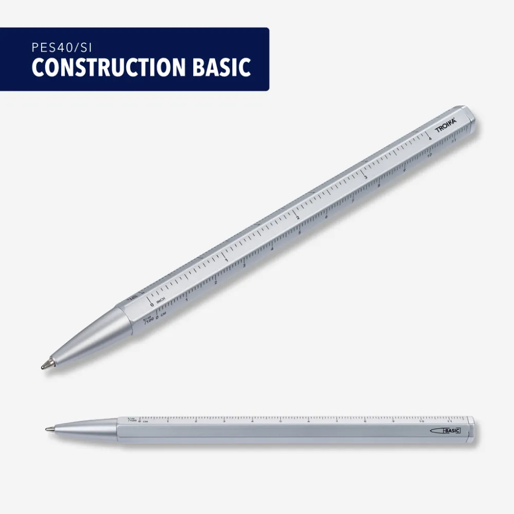 Multitasking-Kugelschreiber CONSTRUCTION BASIC silberfarben, silberfarben – Bild 5