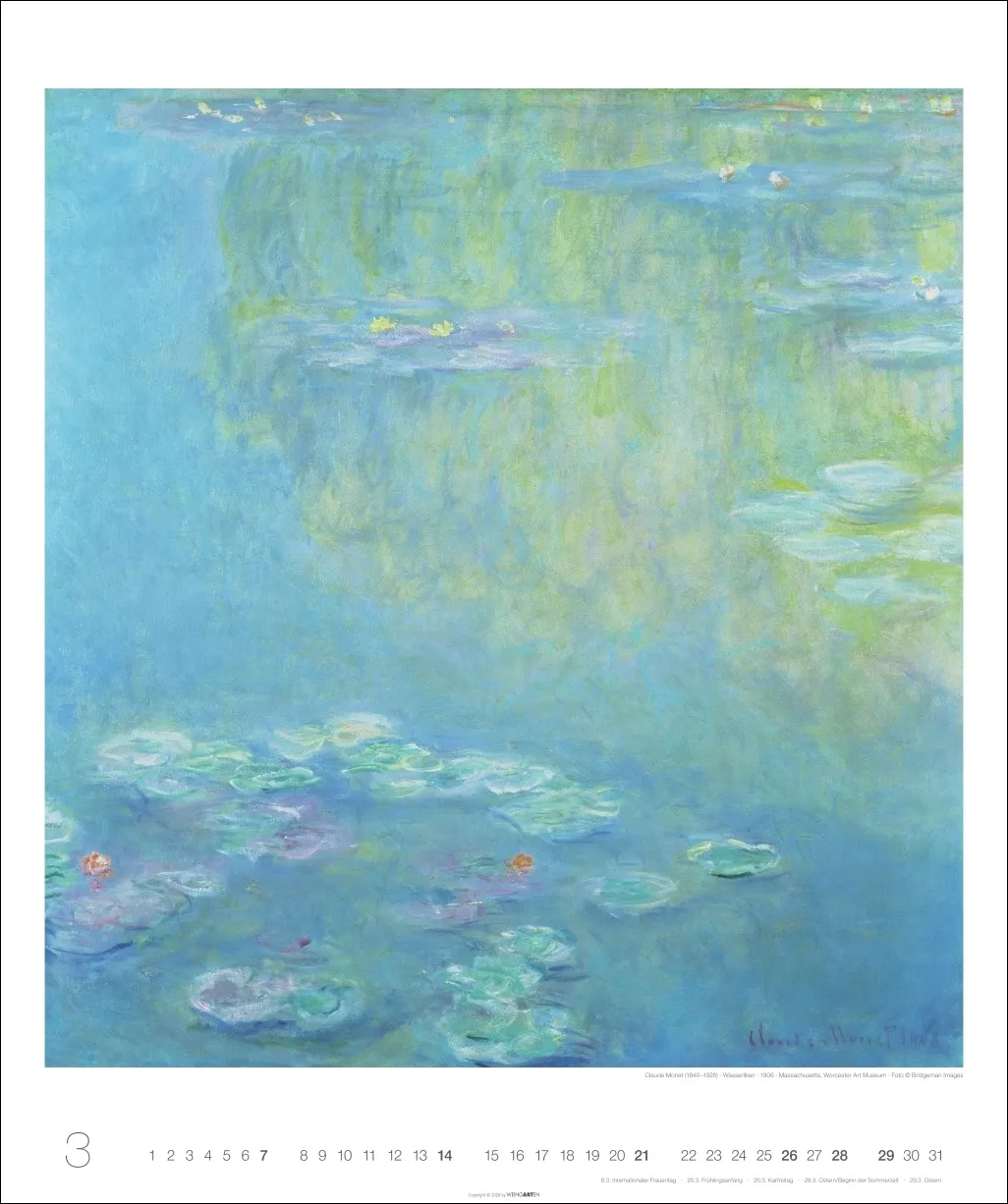 Kunst in Blau Edition Wandkalender 2027 – Bild 4