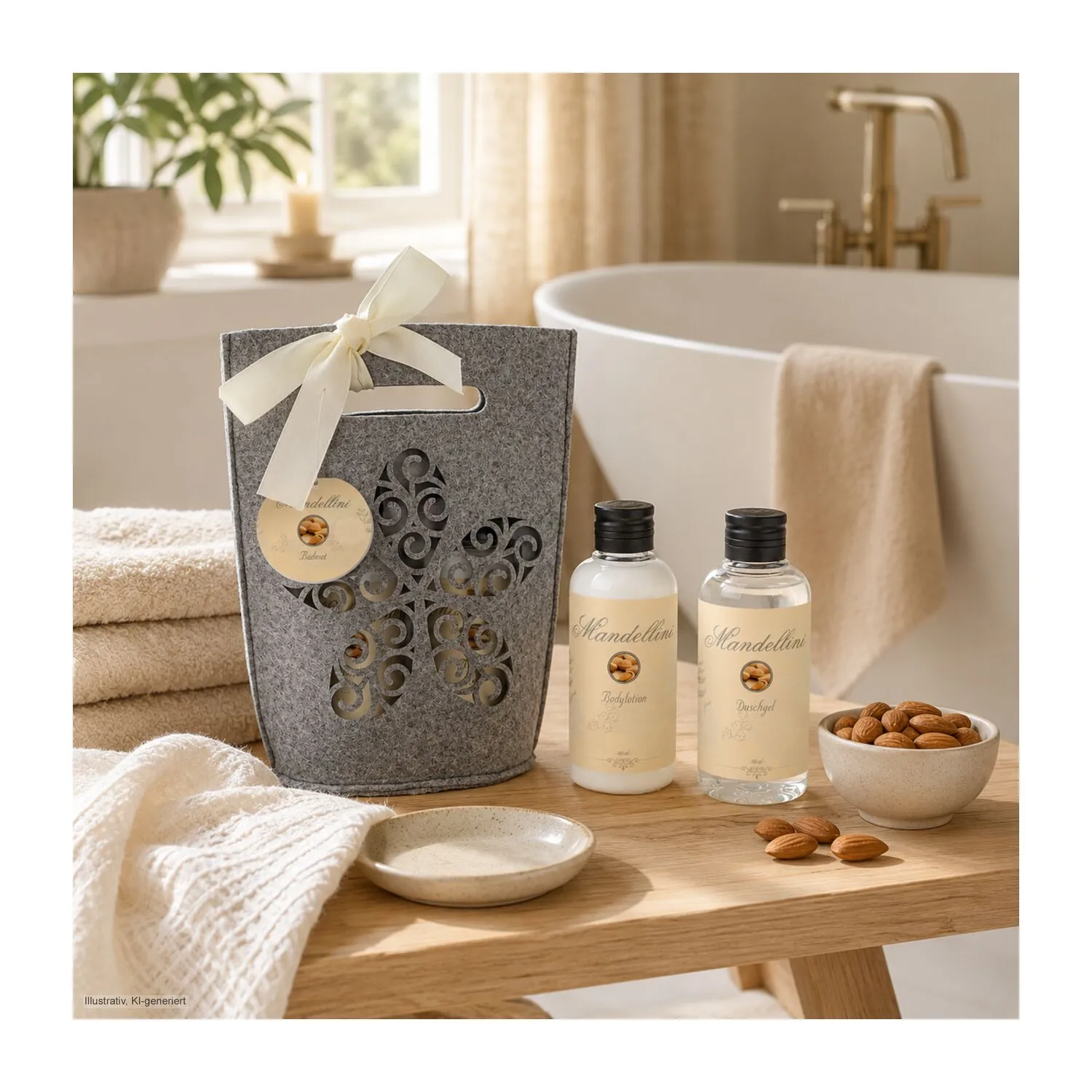Wellness-Geschenkset: Mandellini, grau – Bild 4