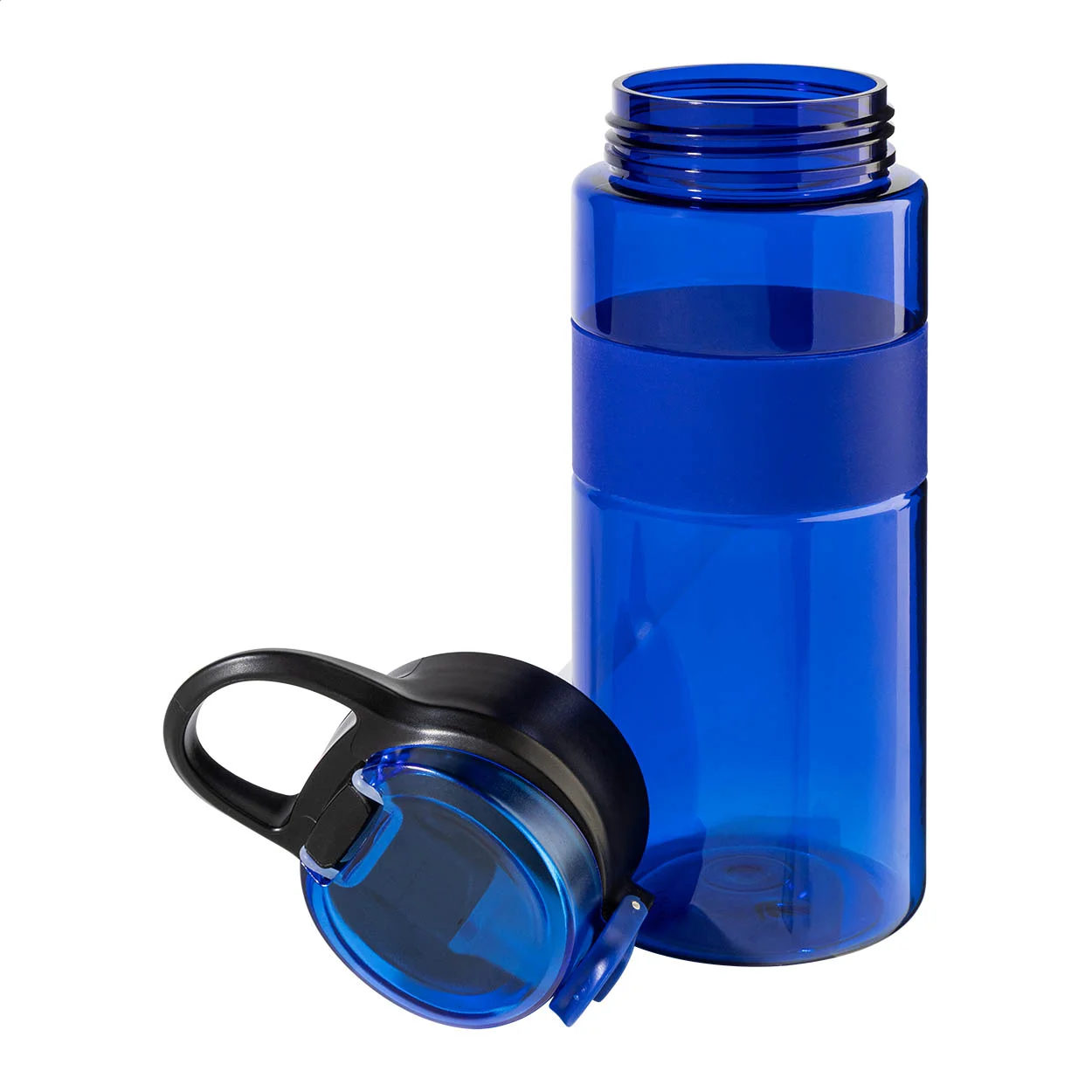 RPET Trinkflasche Fitgrip, blau – Bild 4