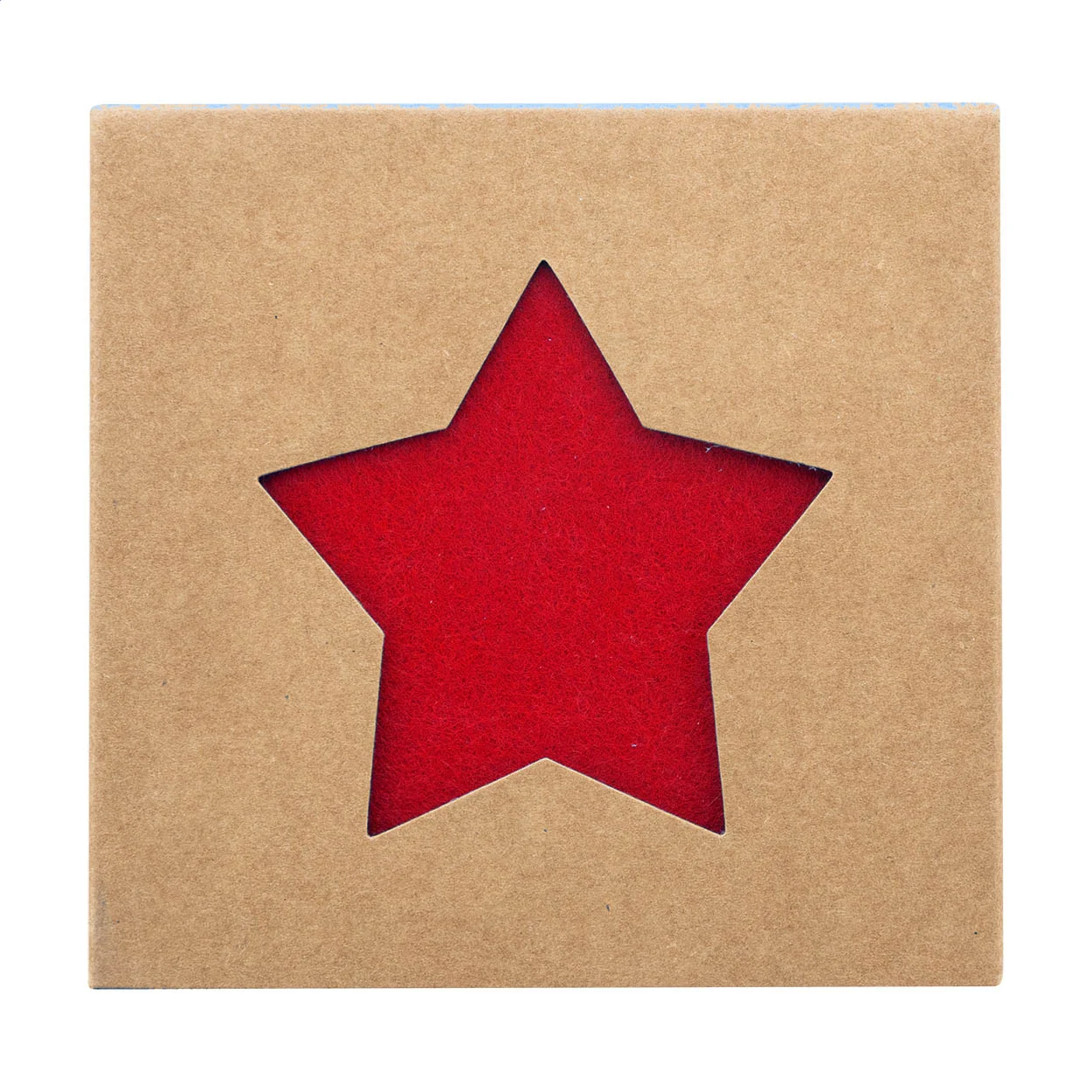 Weihnachtsuntersetzer-Set RPET Vagnes, rot – Bild 5