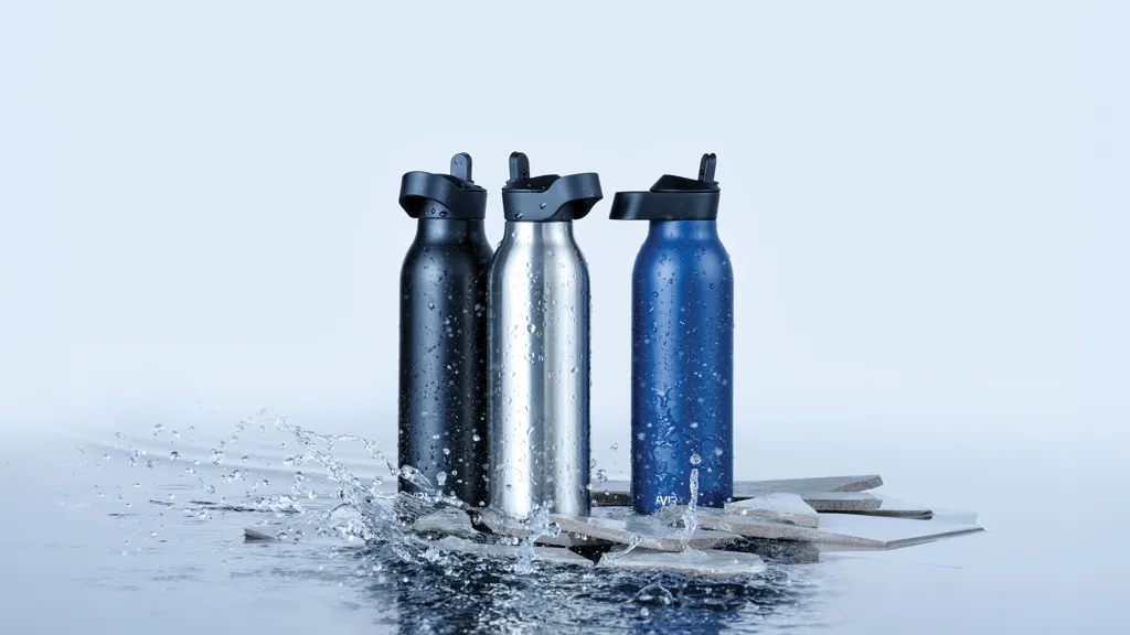 Avira Ara RCS Re-Steel Fliptop Wasserflasche 500ml, schwarz – Bild 10