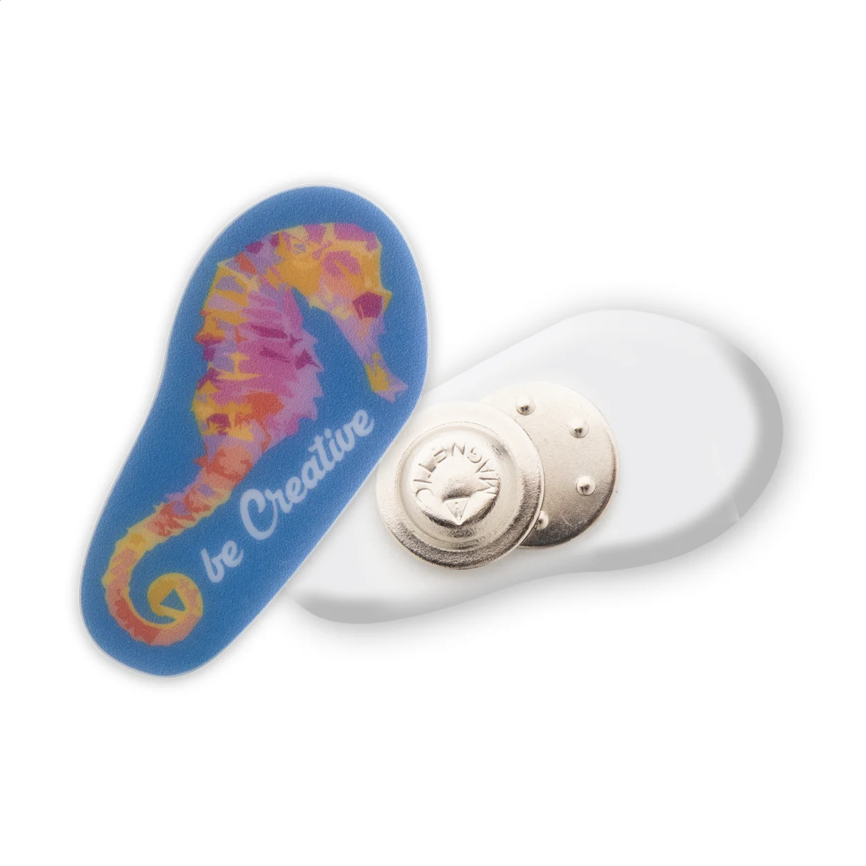 Anstecker ColoBadge mit Magnetbefestigung, weiß – Bild 6