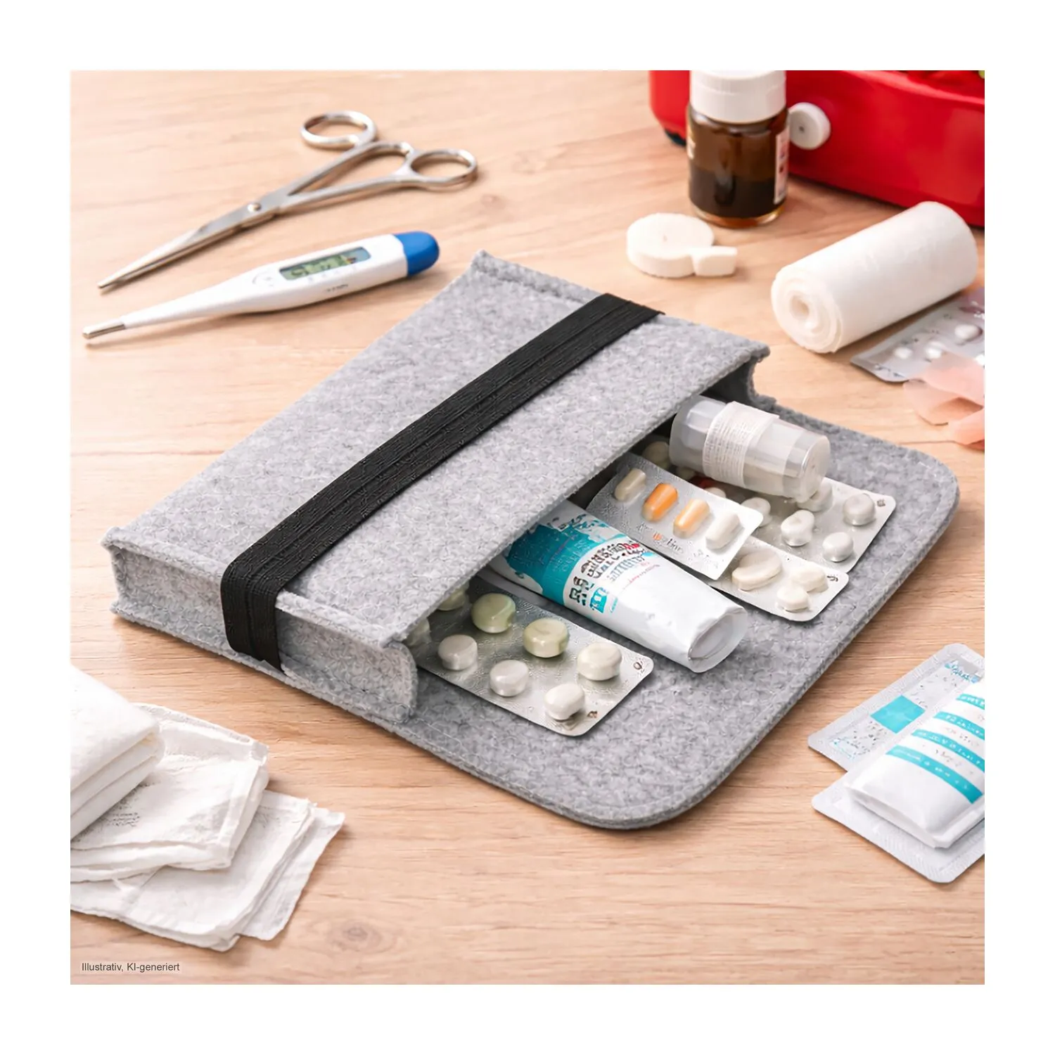 ROMINOX® Veganer Filzorganizer // Mobilo, grau – Bild 7