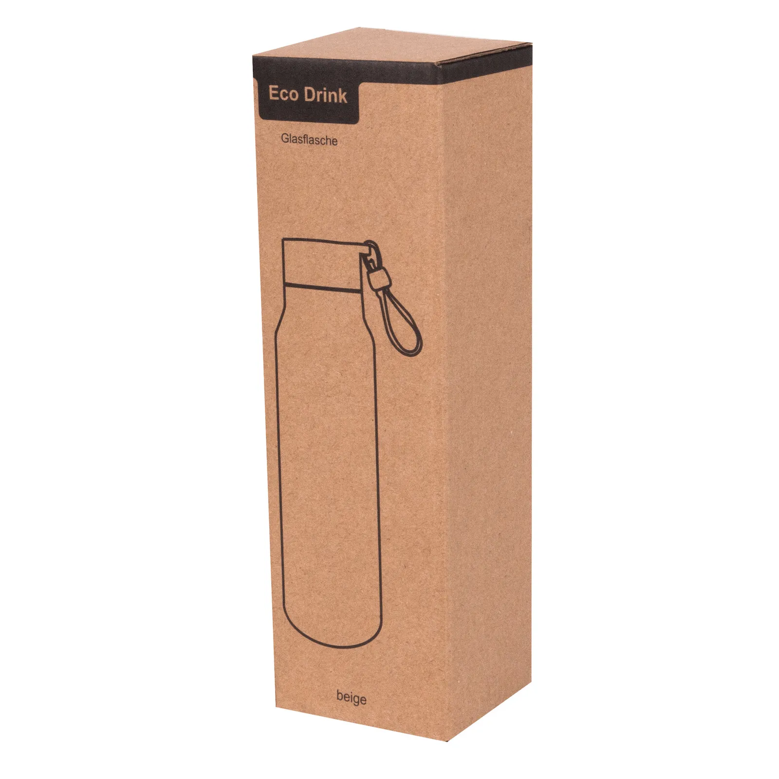 MECOZI DRINK - Glas-Trinkflasche mit Ummantelung, beige – Bild 10