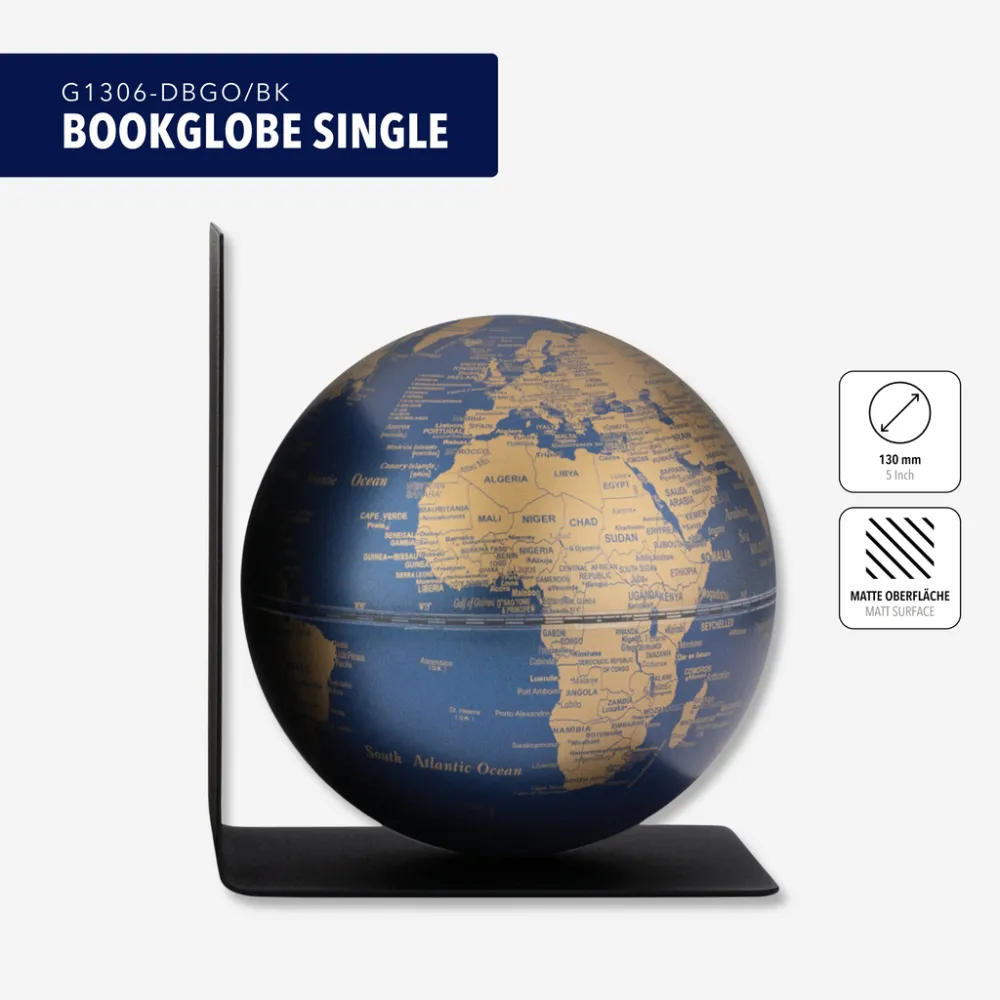Globus BOOKGLOBE SINGLE dunkelblau/goldfarben, dunkelblau/goldfarben – Bild 4