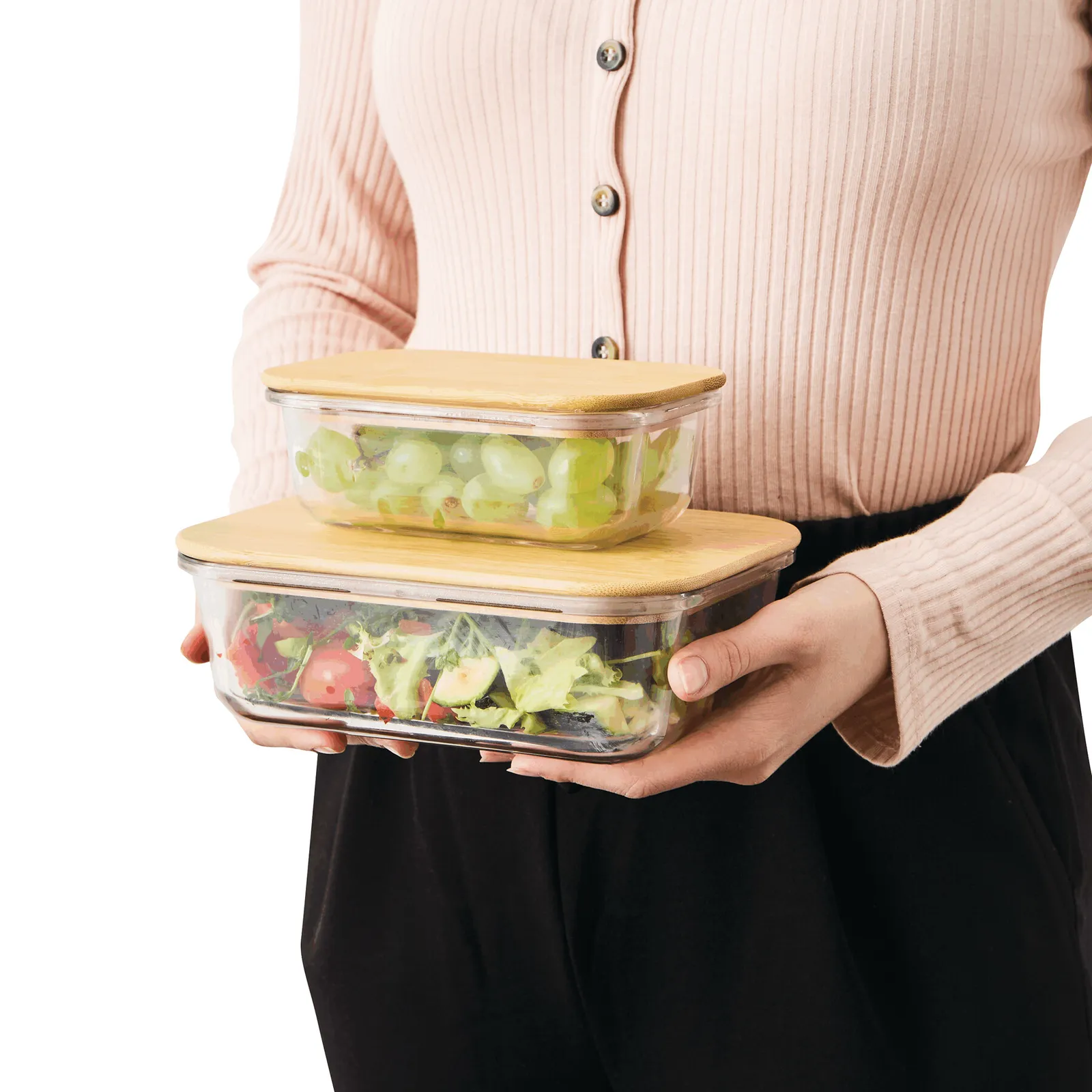 ROSILI M - Lunchbox, Füllmenge ca. 350 ml braun, transparent, braun, transparent – Bild 6
