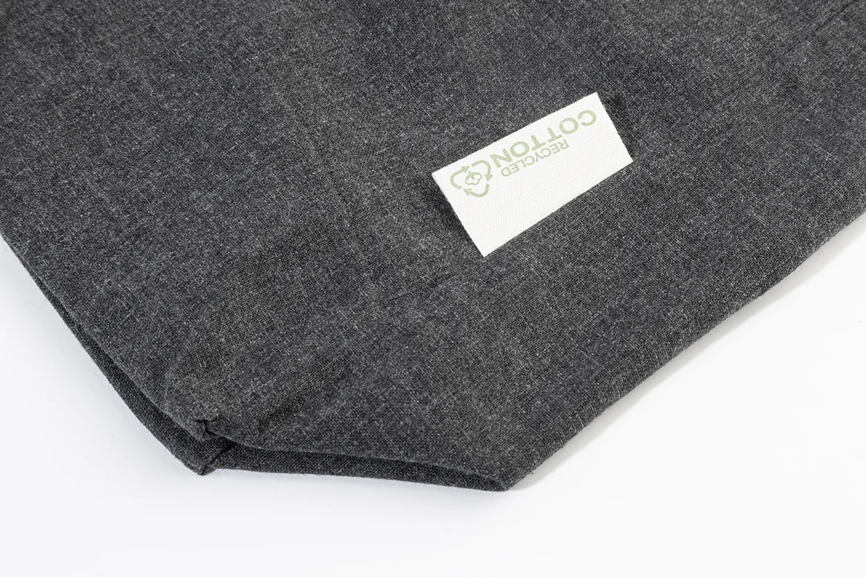 Einkaufstasche Guspex Hue aus recycelter Baumwolle, schwarz – Bild 3