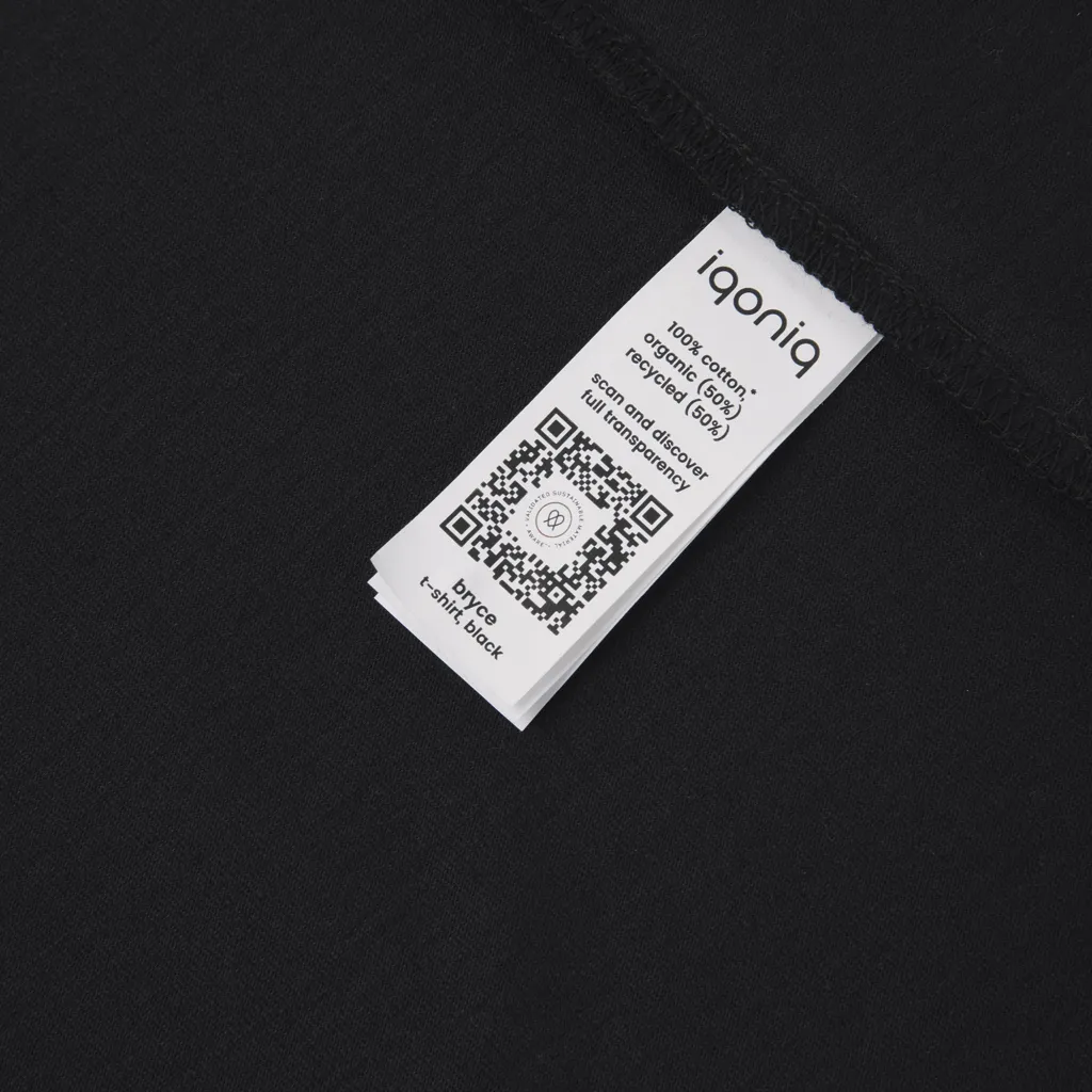 IQONIQ Bryce T-Shirt aus recycelter Baumwolle, schwarz – Bild 5