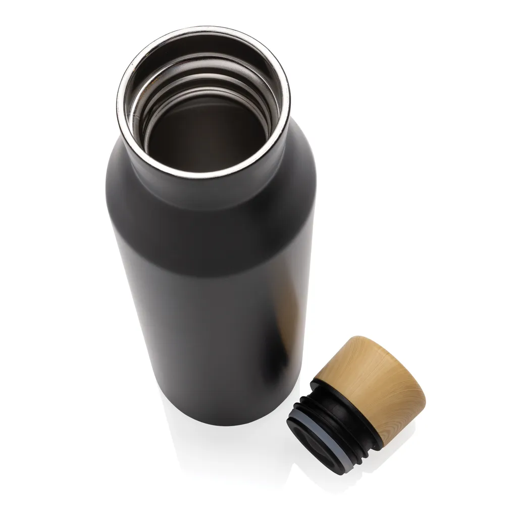 Gaia Vakuumflasche aus RCS recyceltem Stainless-Steel, schwarz – Bild 2