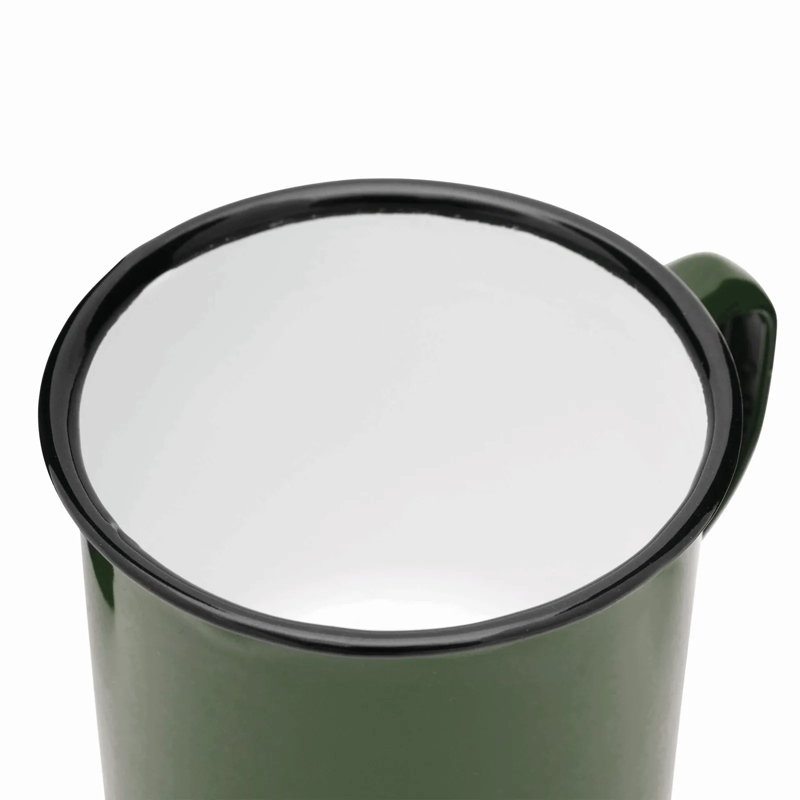 RETRO CUP - Emaille Becher, grün, weiß – Bild 5