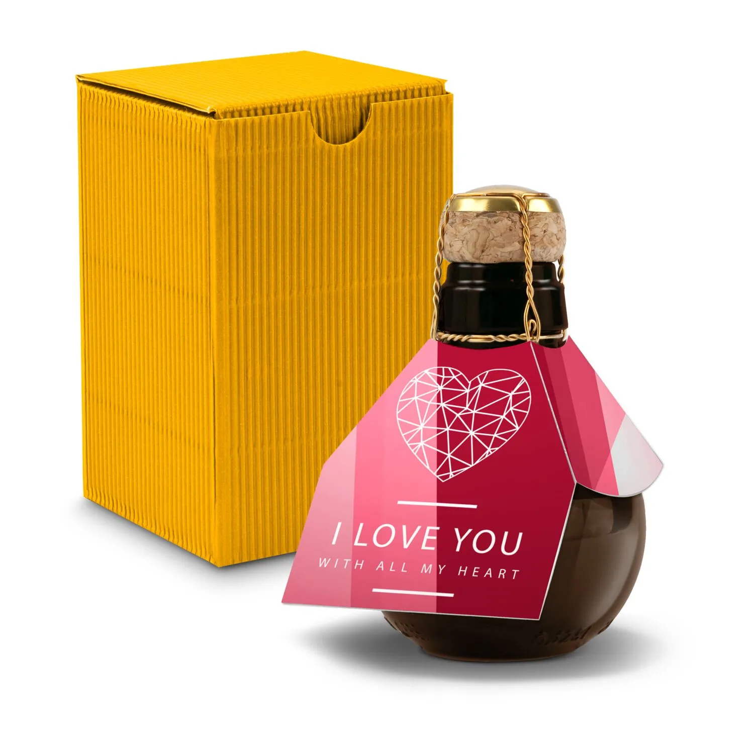 Kleinste Sektflasche der Welt! I love u - Inklusive Geschenkkarton, 125 ml
