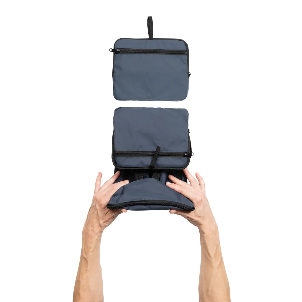 Dillon AWARE™ RPET faltbarer klassischer Rucksack, navy blau – Bild 6