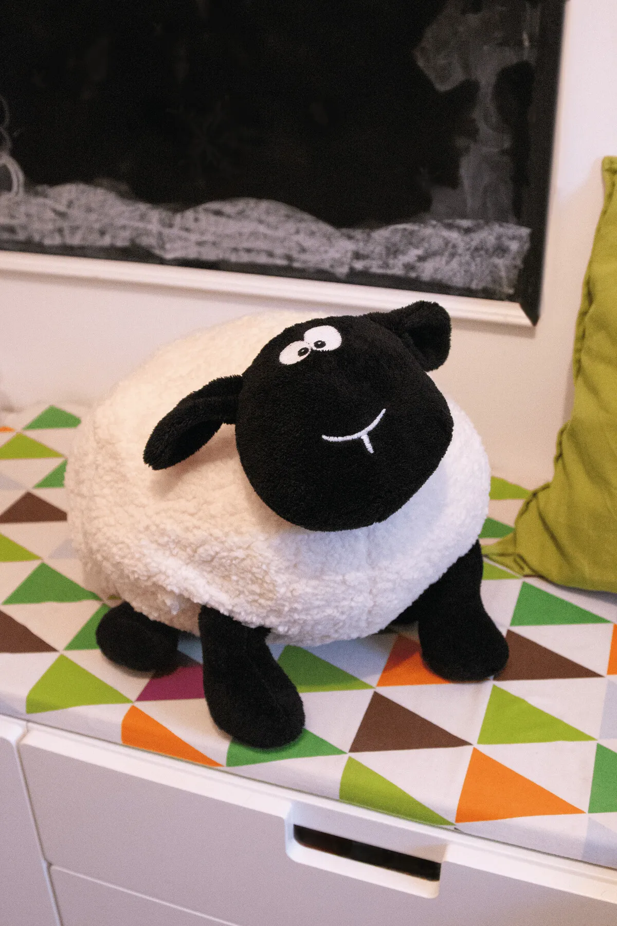 SAMIRA - Großes Plüsch-Schaf schwarz, weiß, schwarz, weiß – Bild 6