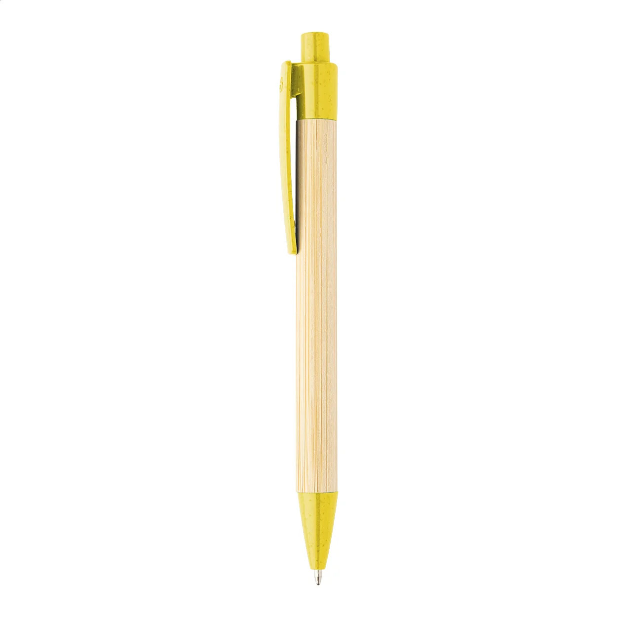 Bambus-Kugelschreiber Boothic, gelb, natur – Bild 3