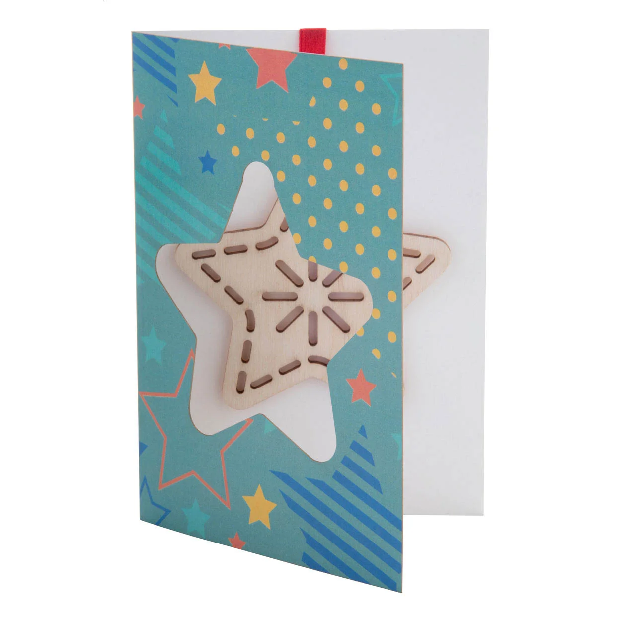 Weihnachtskarte TreeCard, Stern, natur – Bild 7