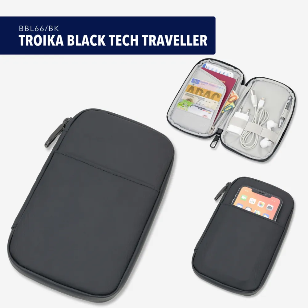 Smart Traveller TROIKA BLACK TECH TRAVELLER, schwarz – Bild 4