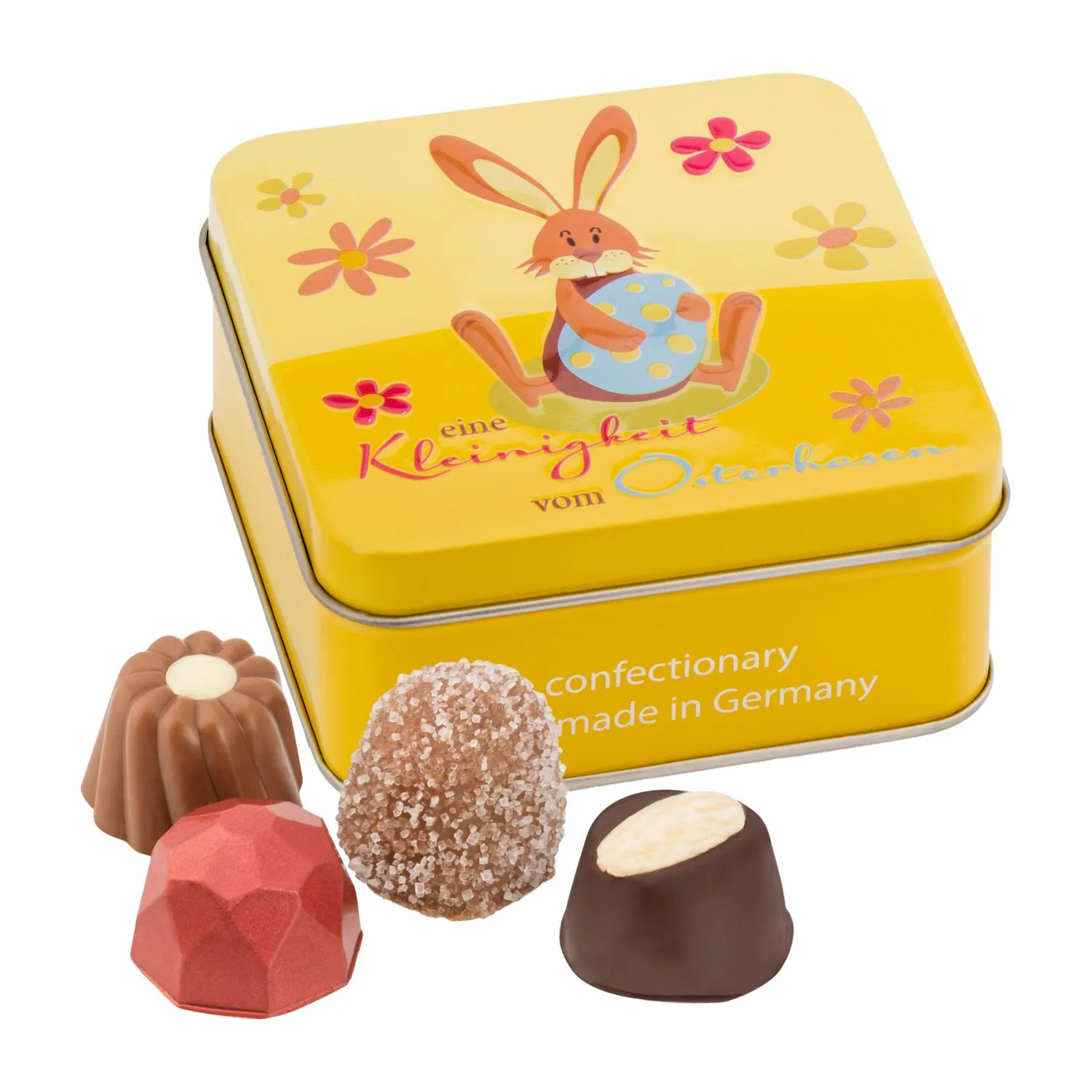 Geschenkartikel / Präsentartikel: Kleinigkeit vom Osterhasen - Pralinen 50 g, gelb – Bild 2