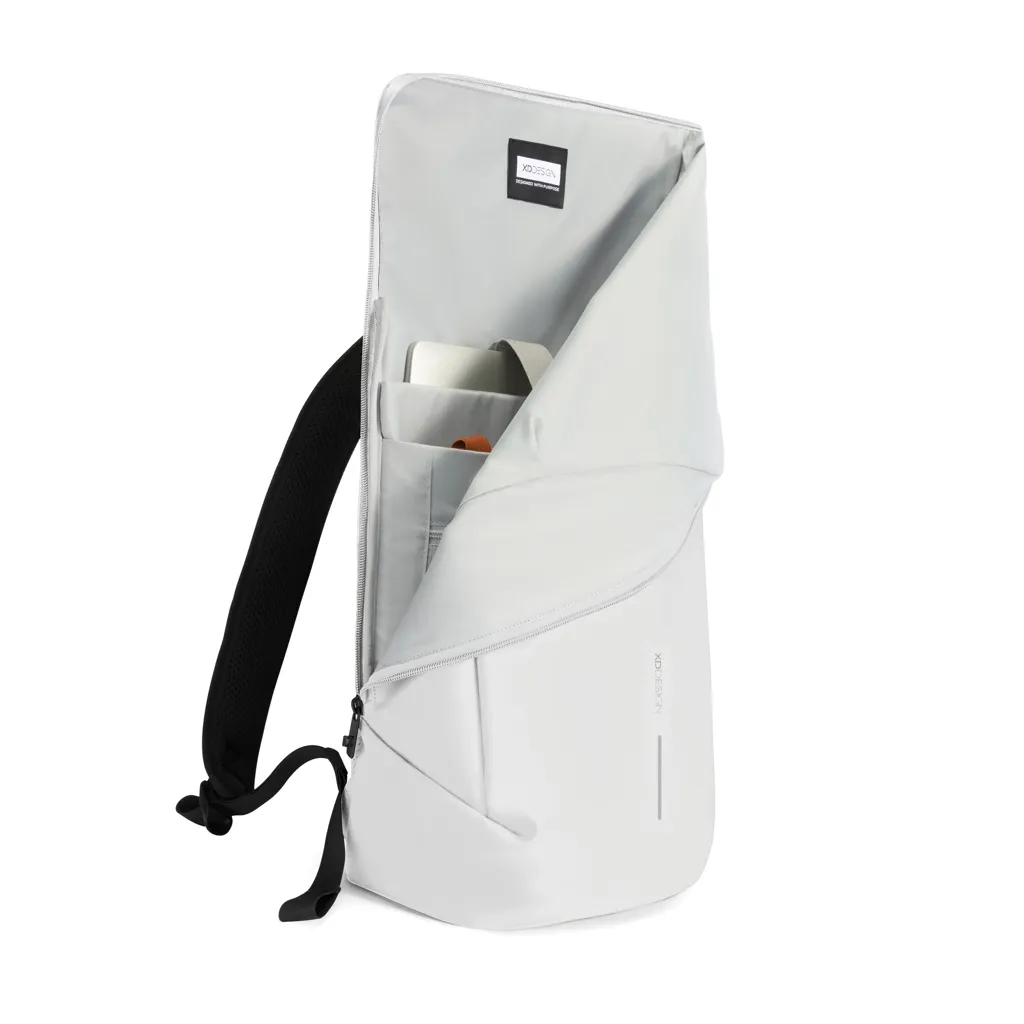 Urban wasserabweisender Flap-Top Rucksack, off white – Bild 6