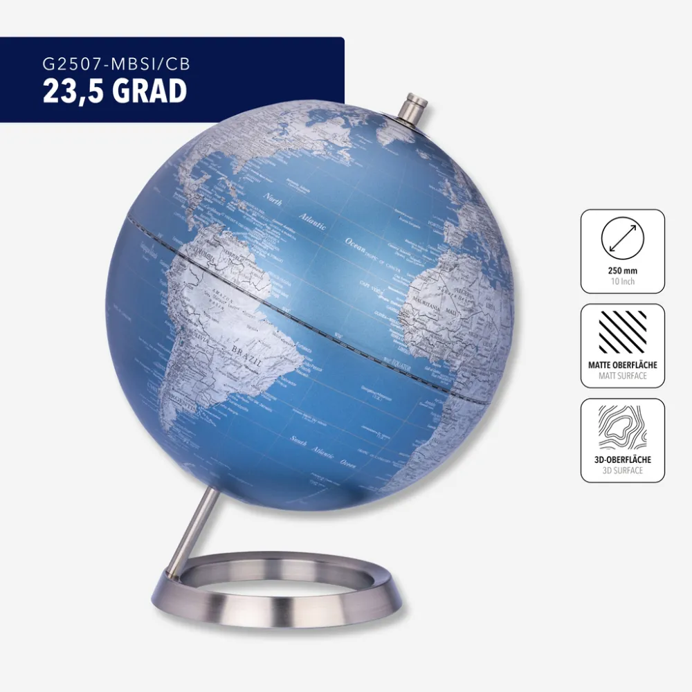 Globus 23,5 GRAD blau/silberfarben, blau/silberfarben – Bild 6