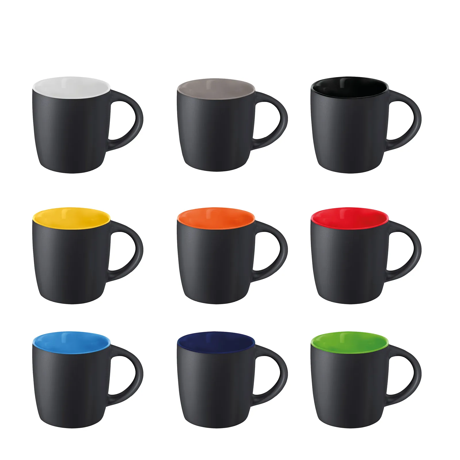 Ennia Black Inside Steinzeugtasse