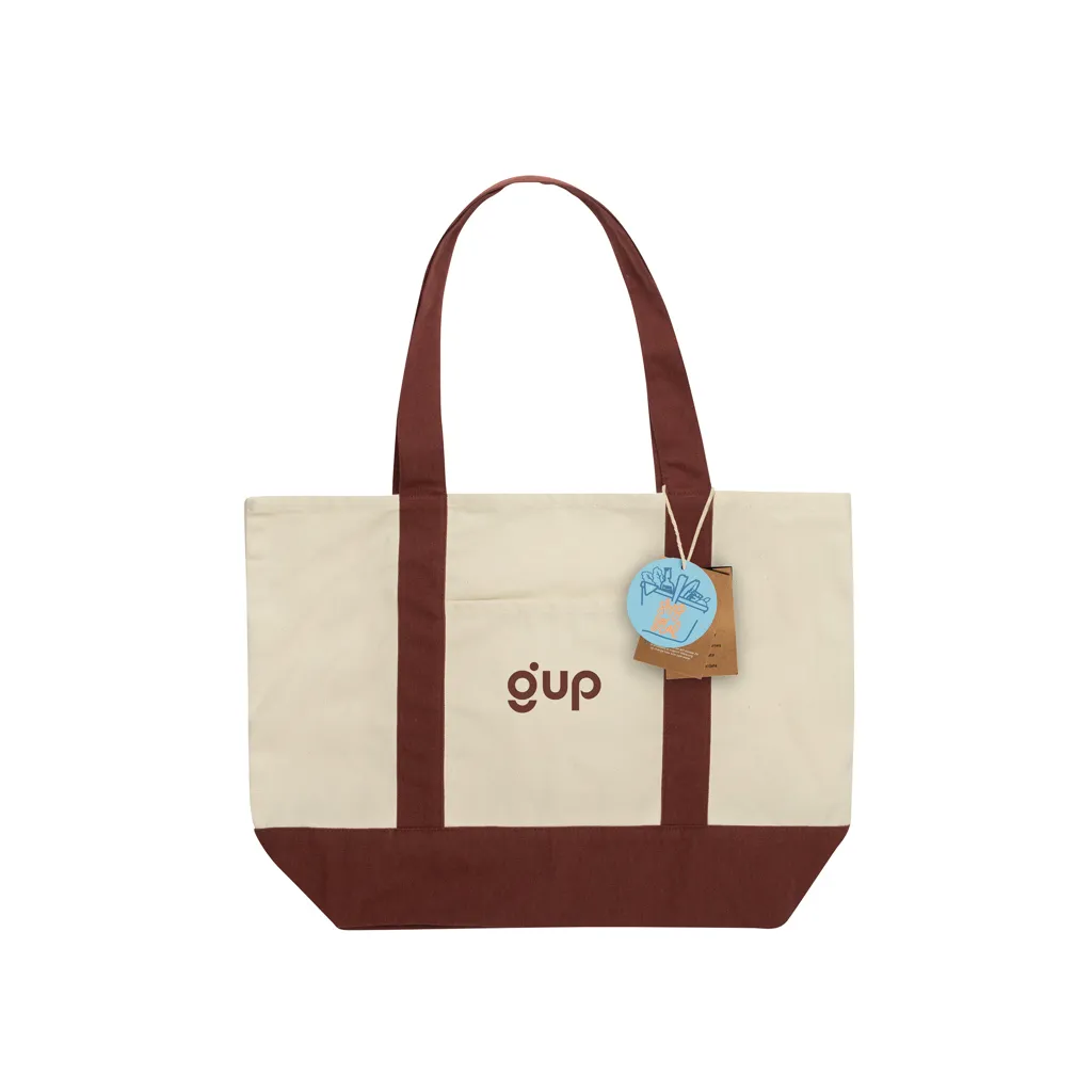 SHOP LOCAL AWARE™ Tasche aus recycelter Baumwolle, 350g/m², burgunderrot – Bild 3
