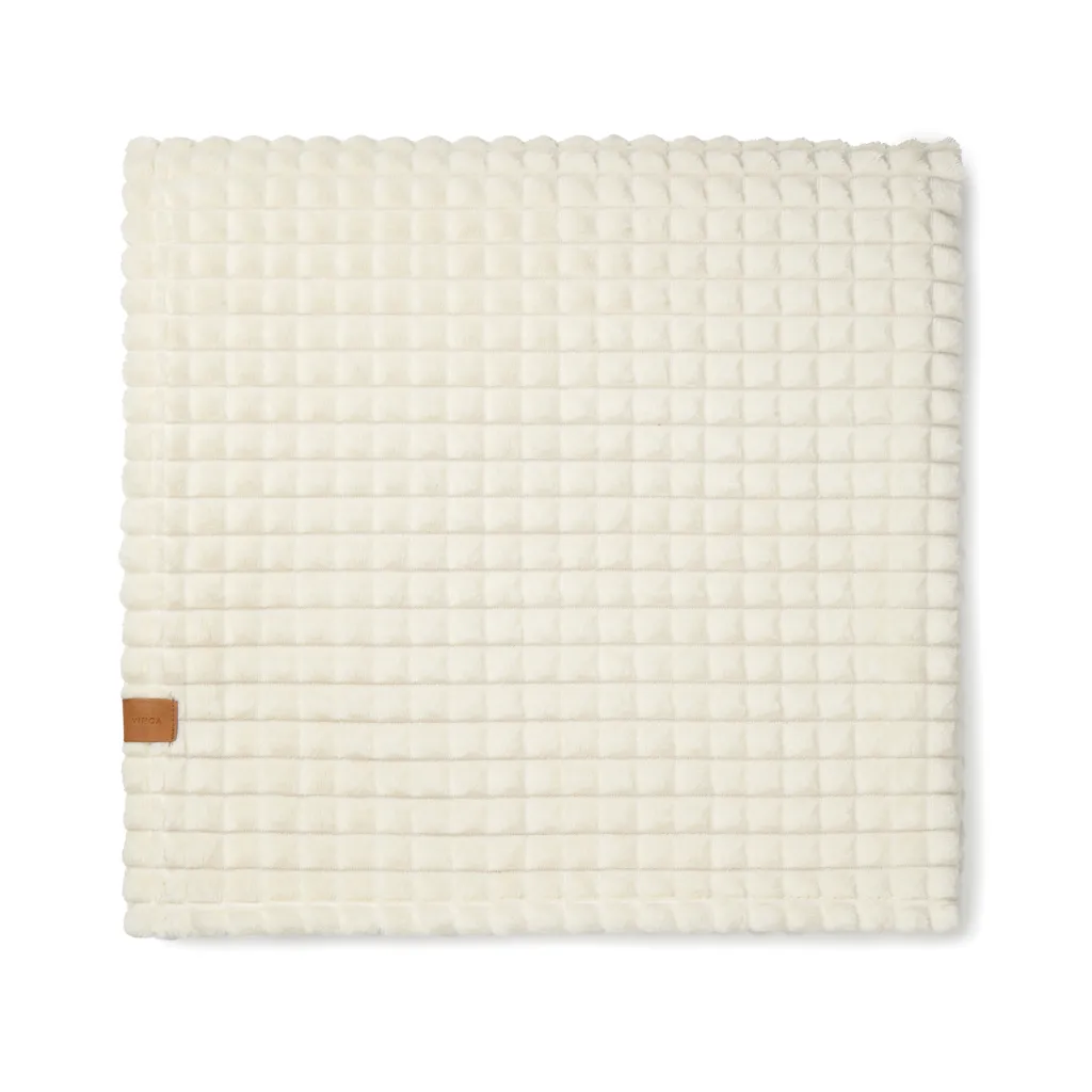 VINGA Branson Decke aus GRS recyceltem PET, beige – Bild 2