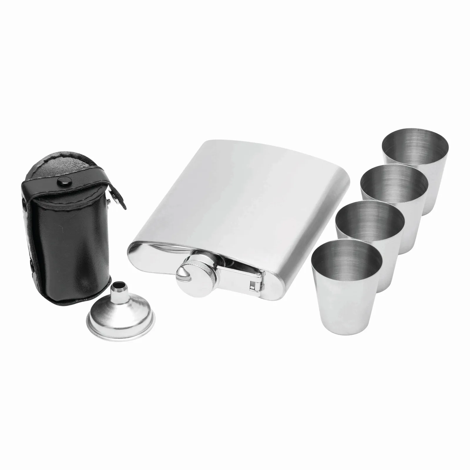 GENTLEMAN - Flachmann-Set schwarz, silber, schwarz, silber – Bild 6