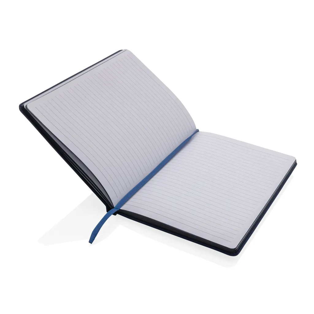 GRS-zertifiziertes rPET-A5-Notizbuch, navy blau – Bild 3