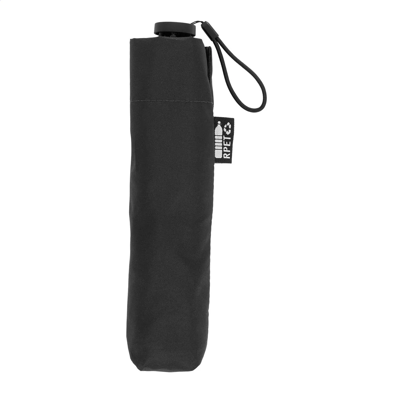 Ultraleichter RPET Taschenschirm Follight, schwarz – Bild 3