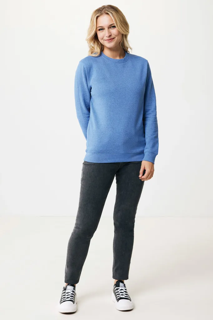 IQONIQ Denali ungefärbt. Rundhals-Sweater aus recycelter BW, heather blue – Bild 6