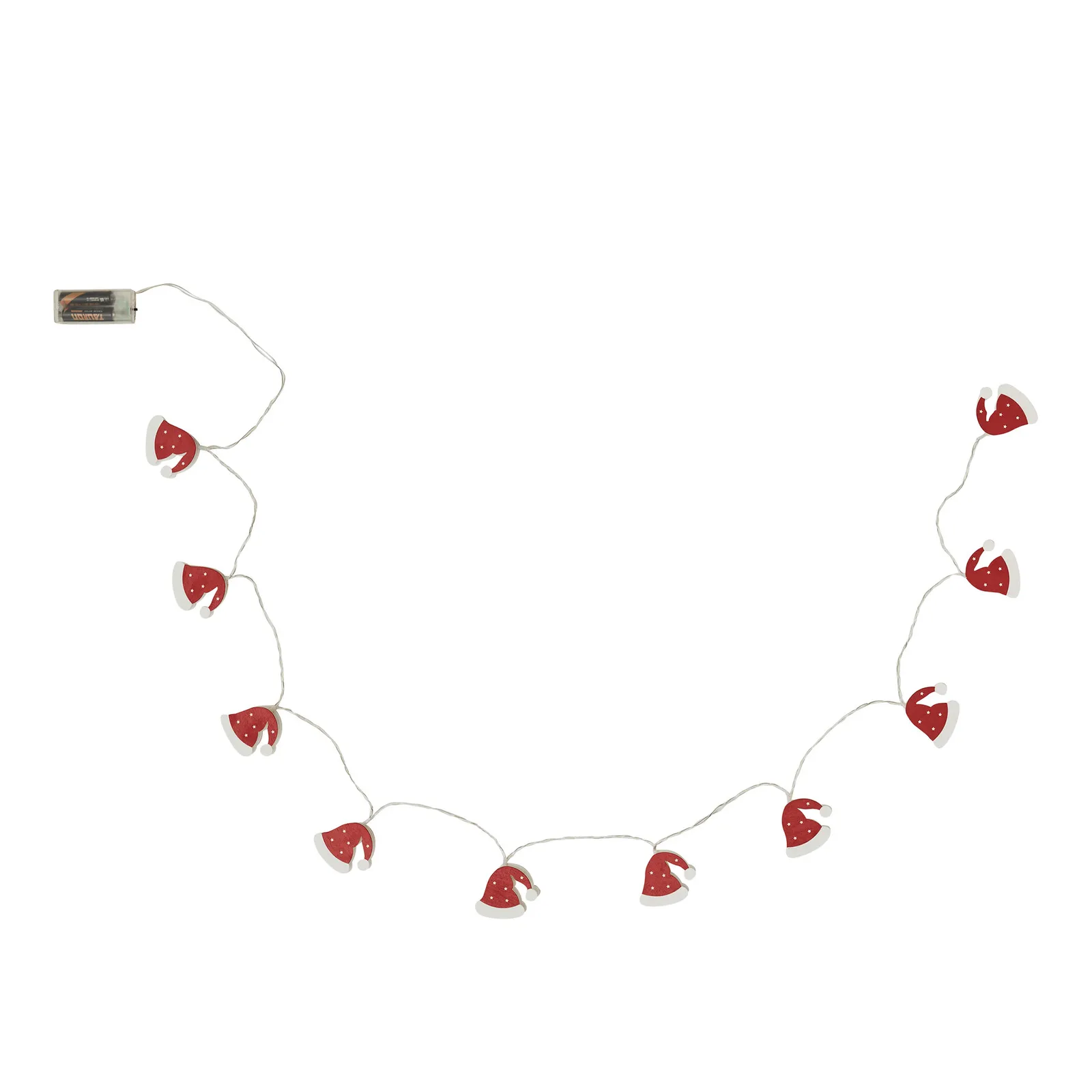 SANTA CAP - Lichterkette rot, weiß
