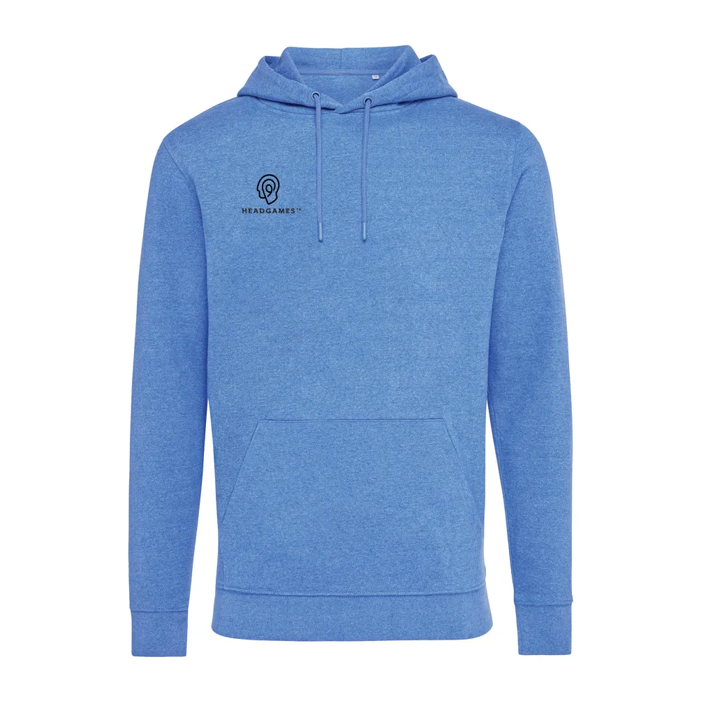IQONIQ Torres ungefärbter Hoodie aus recycelter Baumwolle, heather blue – Bild 4