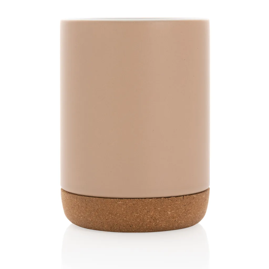 Keramikbecher mit Korkboden, 280ml, braun – Bild 4
