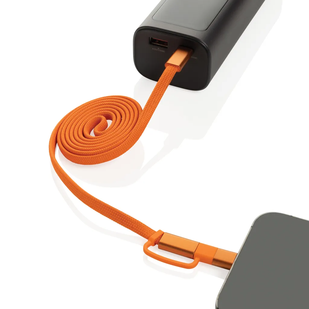 Arc ultradünnes 60W 2-in-1 Magnetkabel, orange – Bild 4