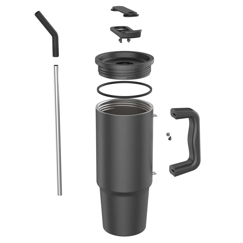 Embrace Deluxe Becher aus RCS recyceltem Edelstahl 900ml, schwarz – Bild 4