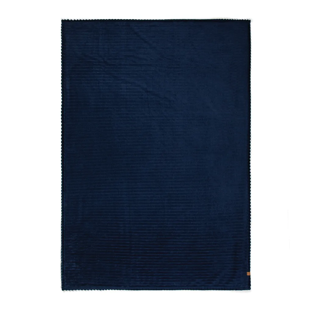 VINGA Branson Decke aus GRS recyceltem PET, navy blau – Bild 4