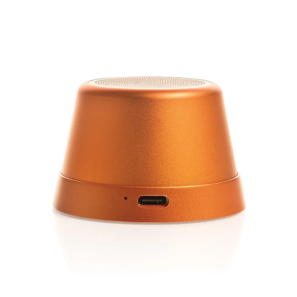 Nivio magnetischer 5W-Speaker aus RCS recyceltem Aluminium, orange – Bild 6