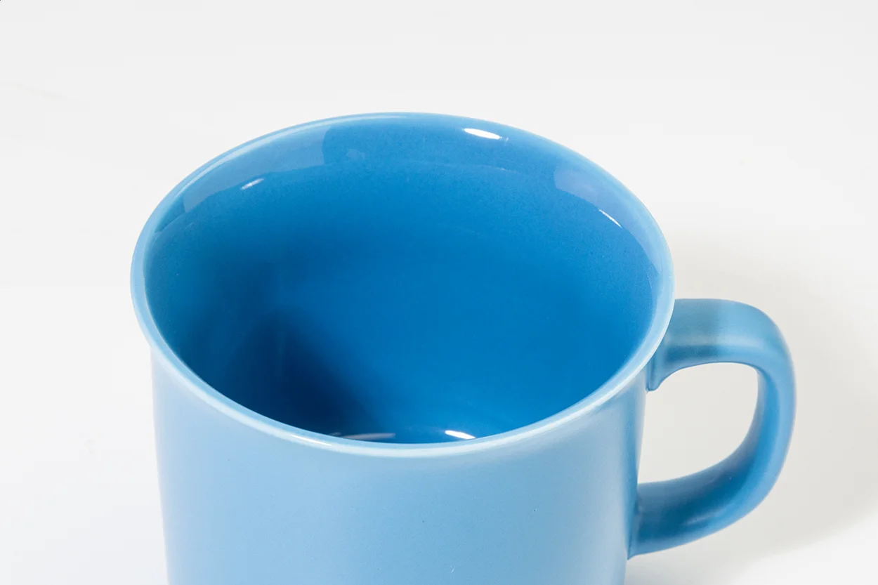 Matter Vintage-Becher Woodstock Flat, hellblau – Bild 4