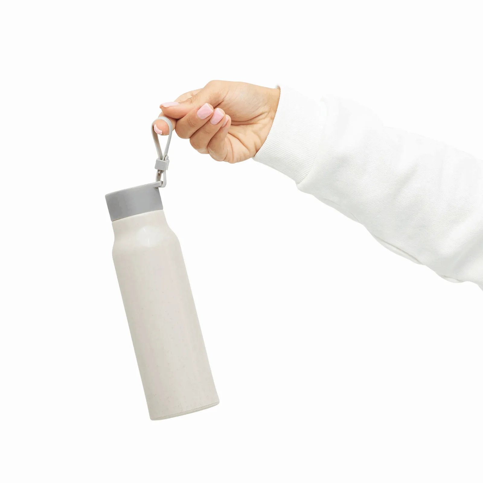 MECOZI DRINK - Glas-Trinkflasche mit Ummantelung, beige – Bild 9