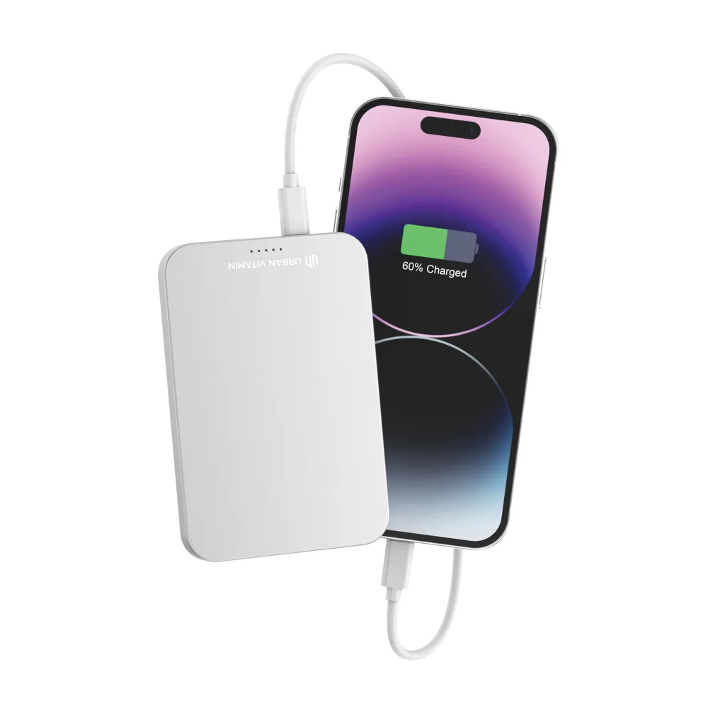 Urban Vitamin Richmond 5000mAh Powerbank aus RCS Plastik/Alu, silber – Bild 4