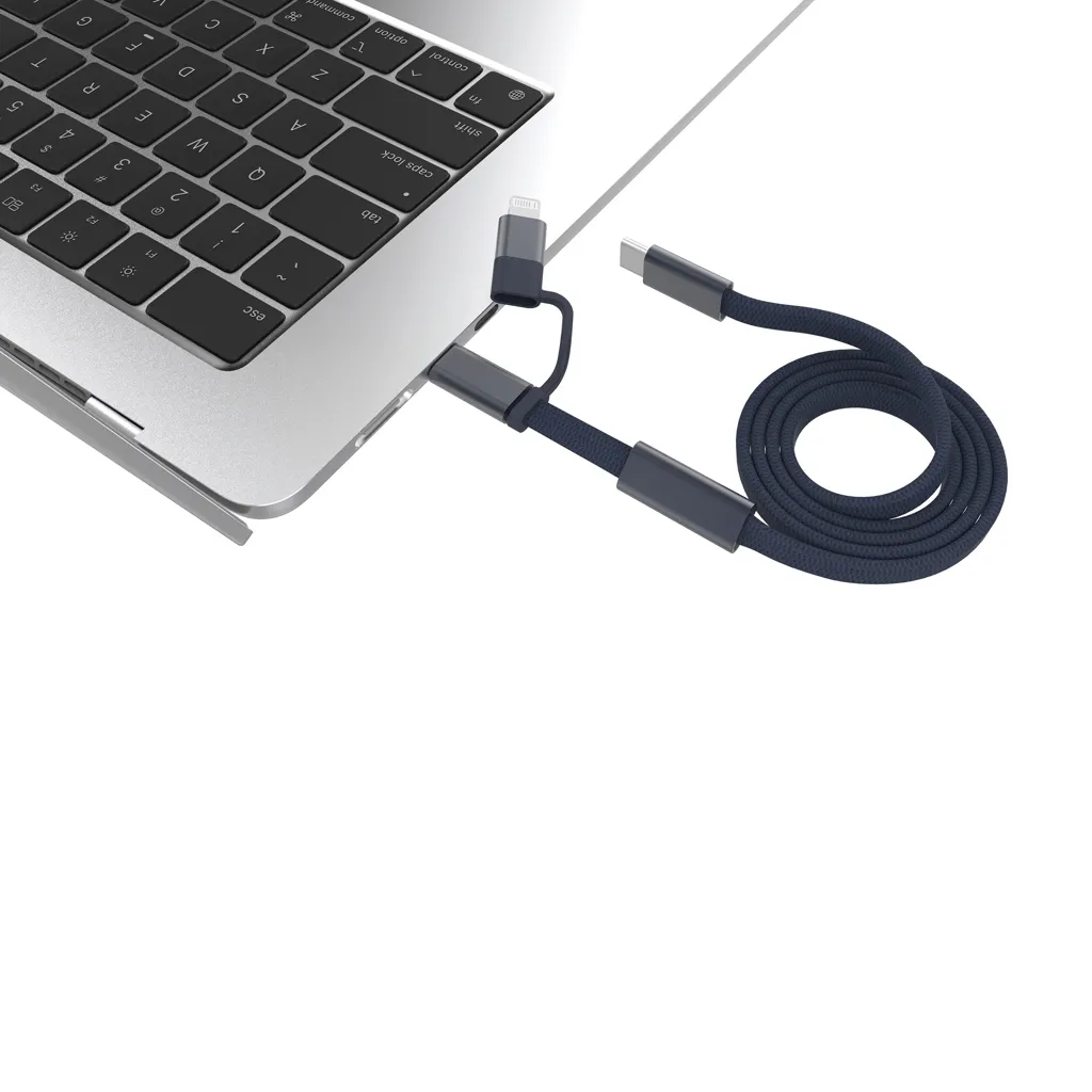 Arc RCS 60W 120cm 2-in-1 Schnellladekabel, blau – Bild 3