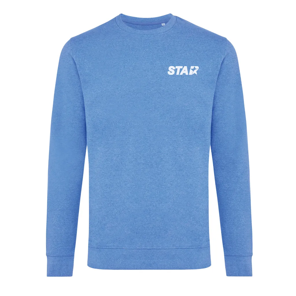 IQONIQ Denali ungefärbt. Rundhals-Sweater aus recycelter BW, heather blue – Bild 4