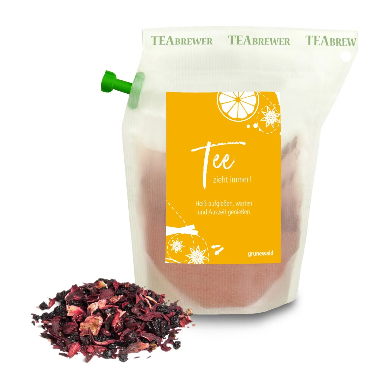 Werbe-Tee Tasty Berry, wiederverwendbarer Brühbeutel