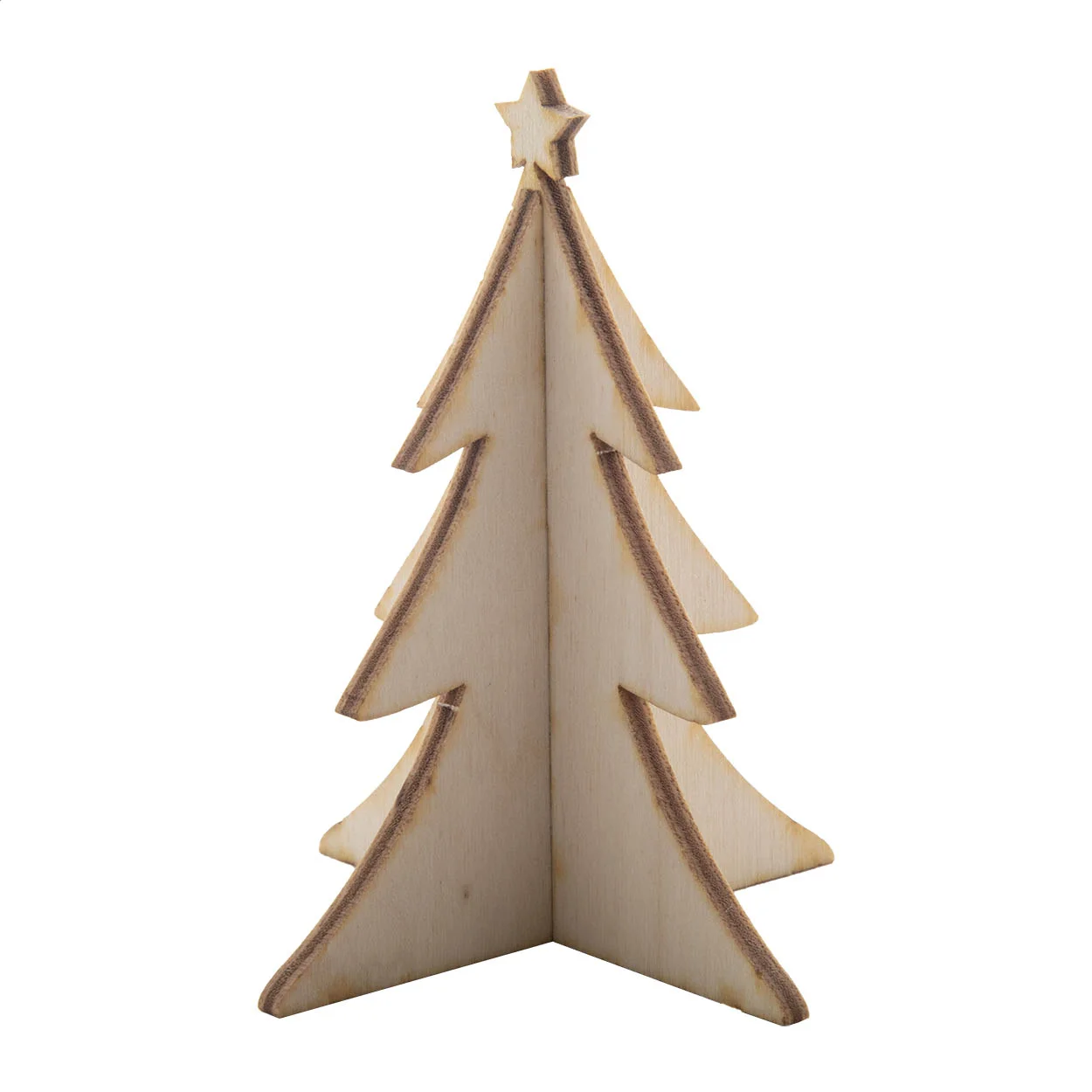 Weihnachtskarte CreaX, Tannenbaum, natur – Bild 3