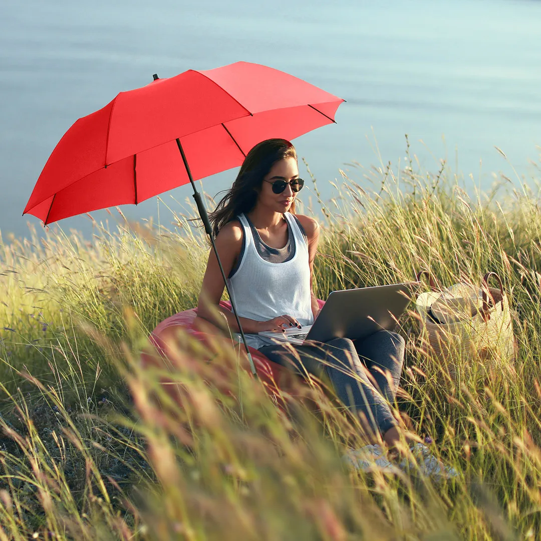 Strand-Sonnenschirm Travelmate Camper, rot – Bild 8